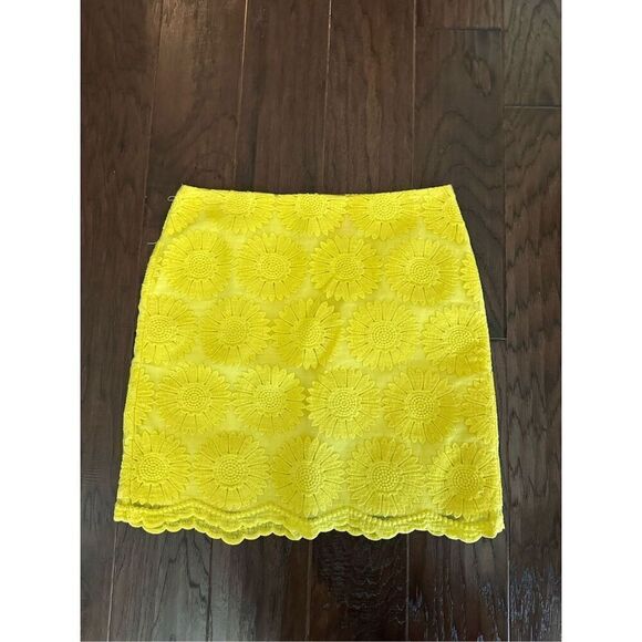 Joe Fresh Flower Embroidery Yellow Skirt - Picture 1 of 5